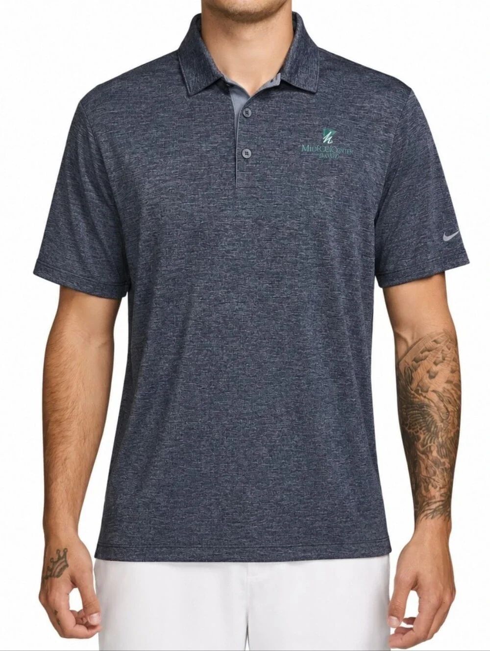 Nike Men's Gray Dri-FIT Golf Polo Short-sleeve